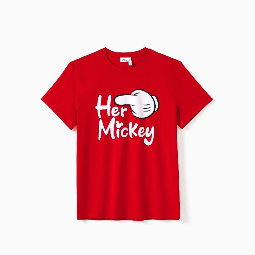 Disney Men T-Shirts Cotton Red - Mickey Tee